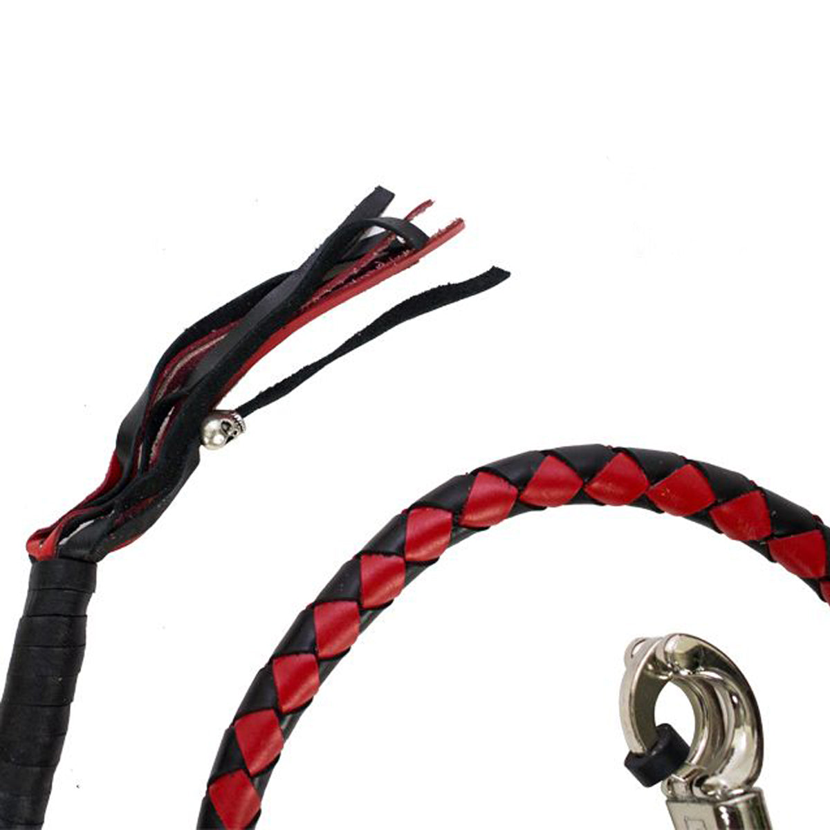 50" Inch Long Black And Red Get Back Whip