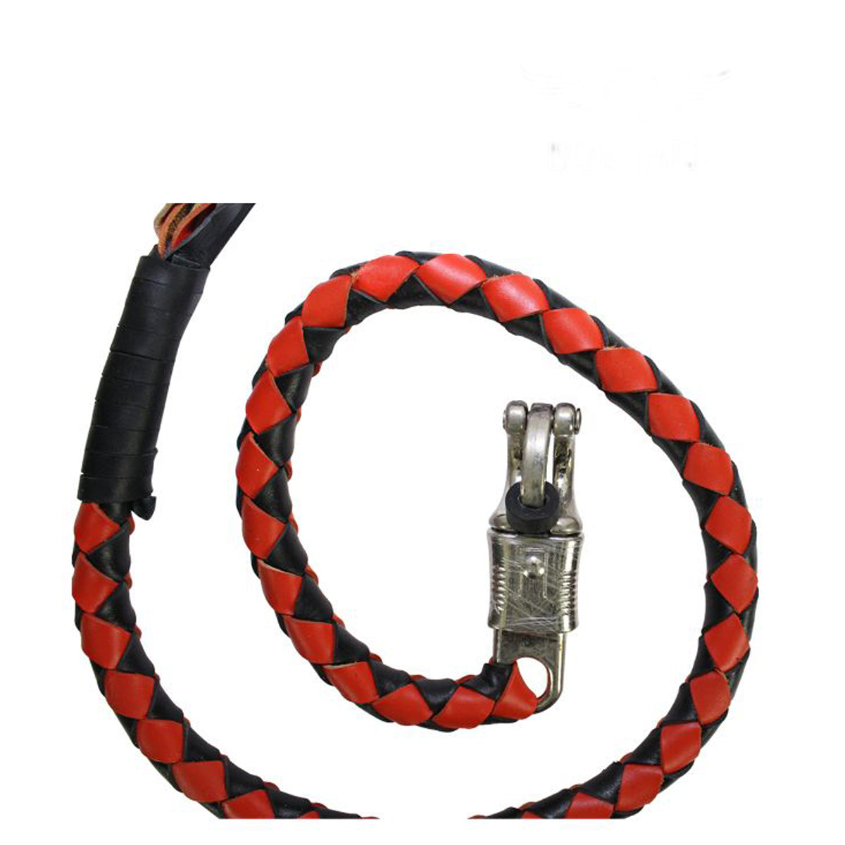 2" Scarlet & Black Get Back Whip for Motorcycles