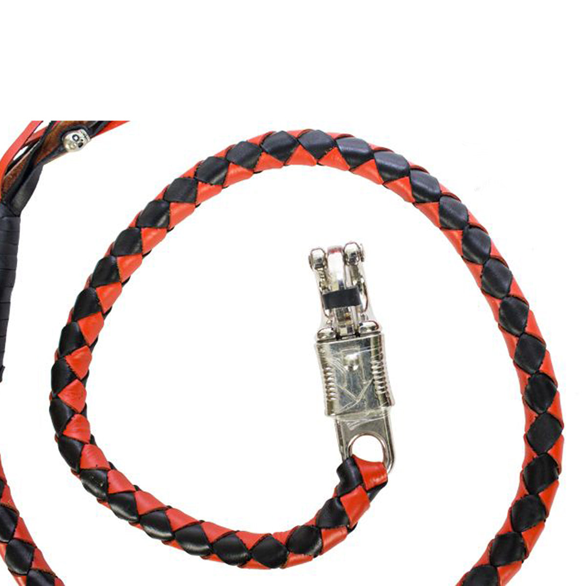 50" long Black And Orange Get Back Whip