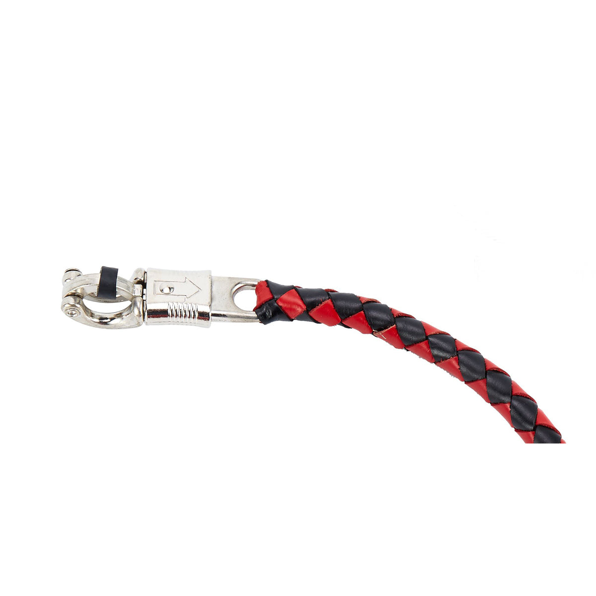 Black And Red Fringed Get Back Whip With White Pool Ball