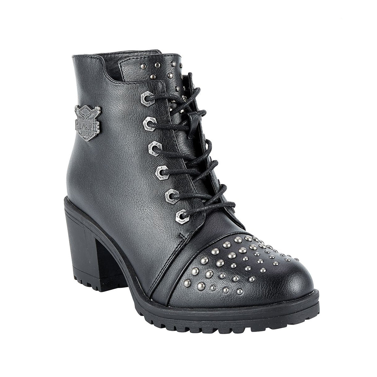 Womens Studded Motorcycle Boots By Milwaukee Riders