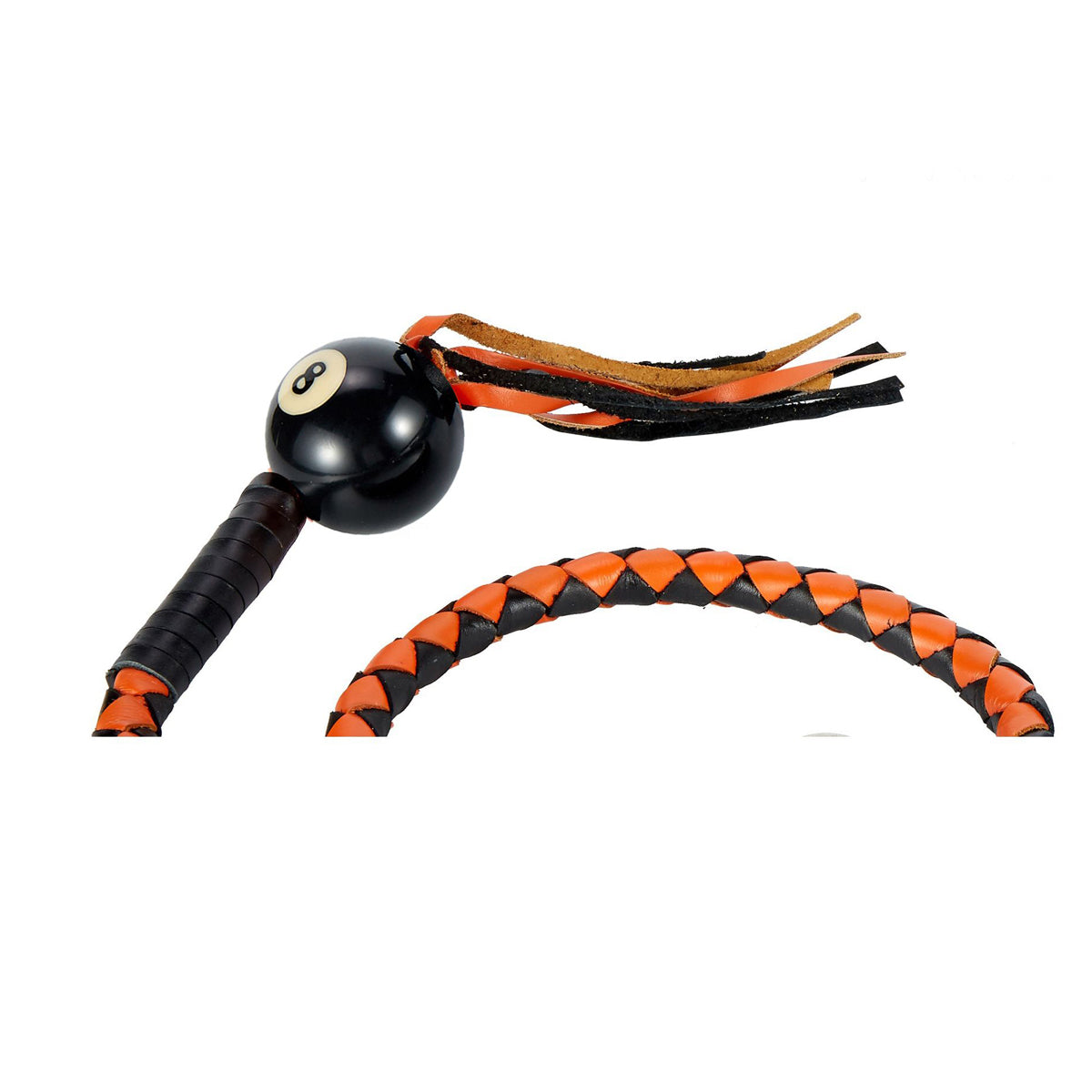 Black And Orange Fringed Pool Black Ball8 Get Back Whip