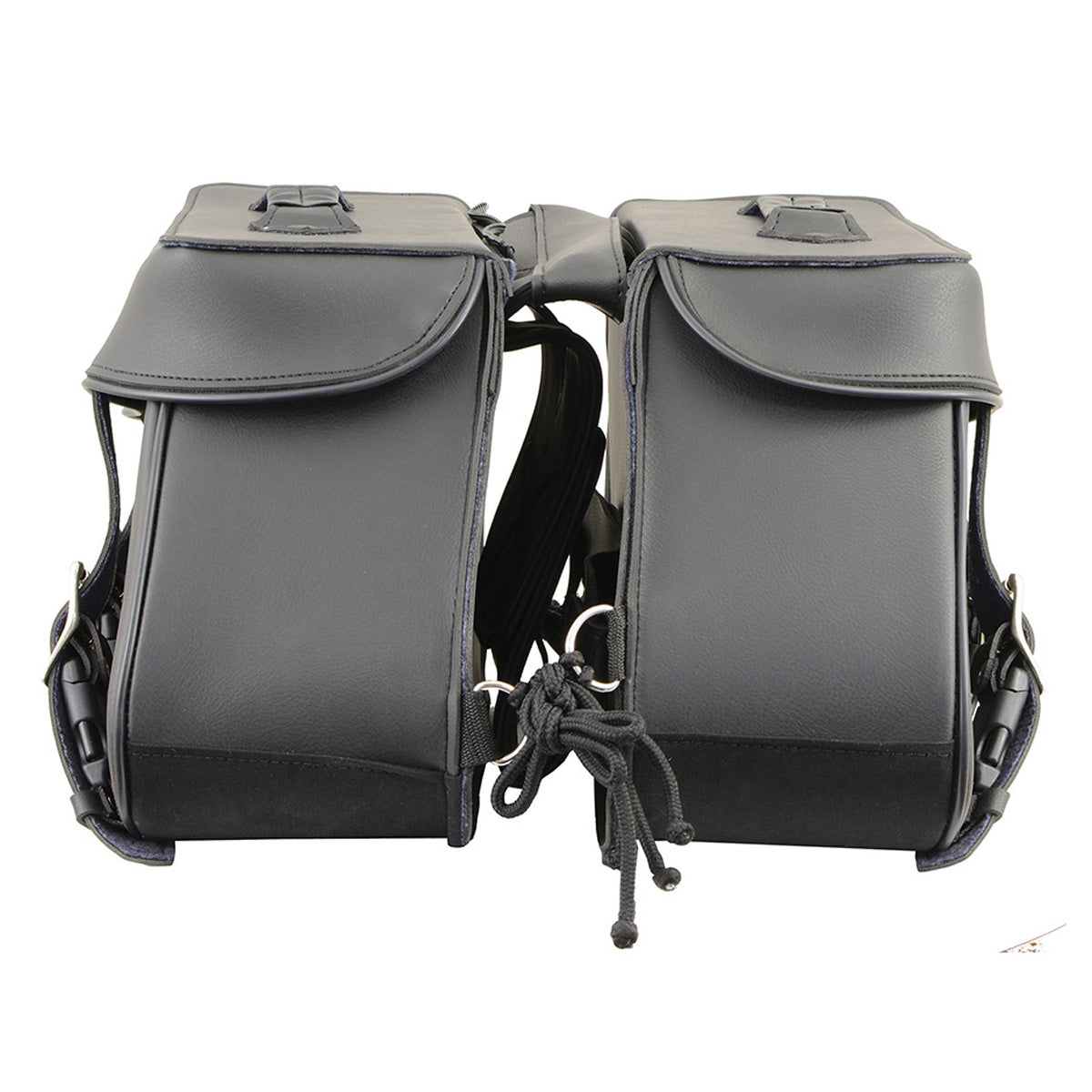 Black PVC Zip Off Medium Motorcycle Saddlebag