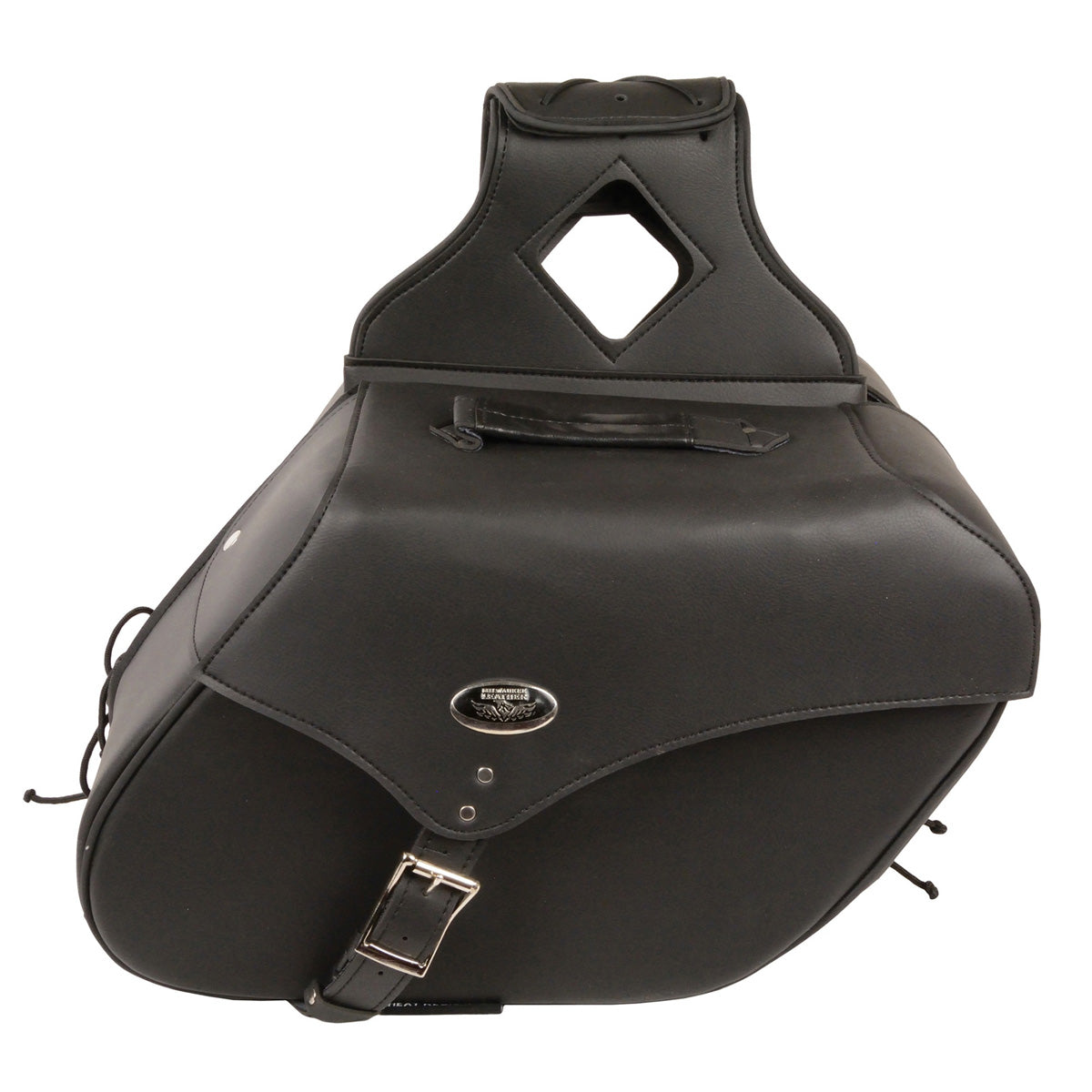 Large Zip-Off Single Strap PVC Throw Over Saddle Bag (16X11X6X22)