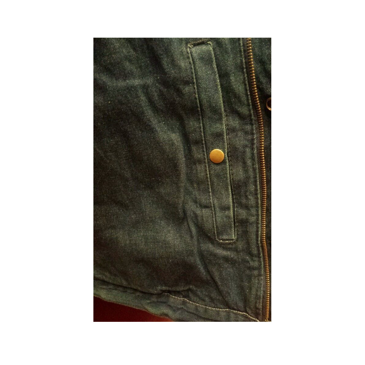 MEN’S 10 POCKET BLUE DENIM MOTORCYCLE VEST WITH 2 GUN POCKETS & SIDE LACES