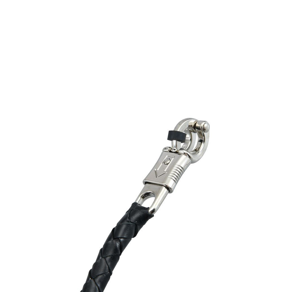 36" Long 1/2“ Diameter All Black Motorcycle Get Back Whip with NO. 8 Pool Ball