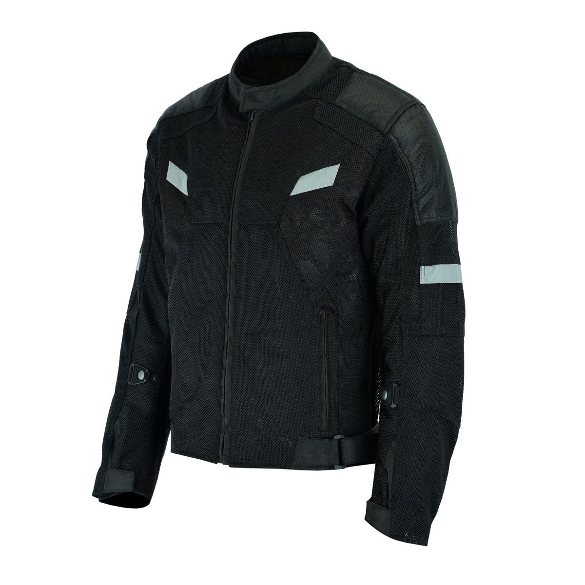 Milwaukee Riders Mens Black Mesh Racer Jacket with Gun Pockets