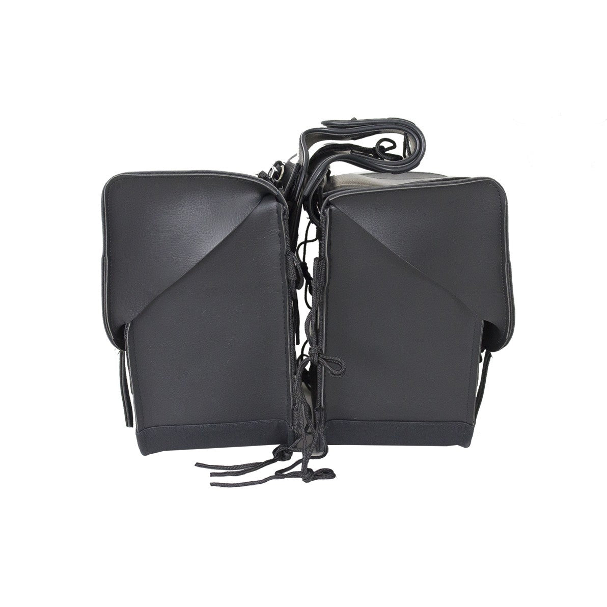 Black Motorcycle Saddlebag with Gun Pockets