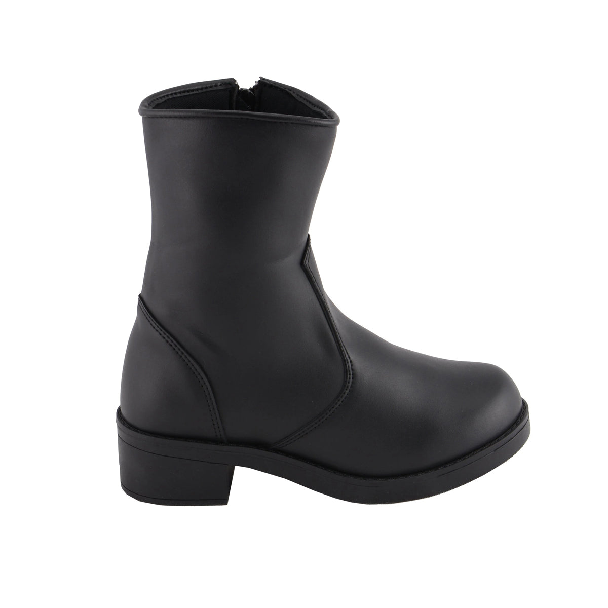 Ladies Black Super Clean Riding Boot with Side Zipper Entry