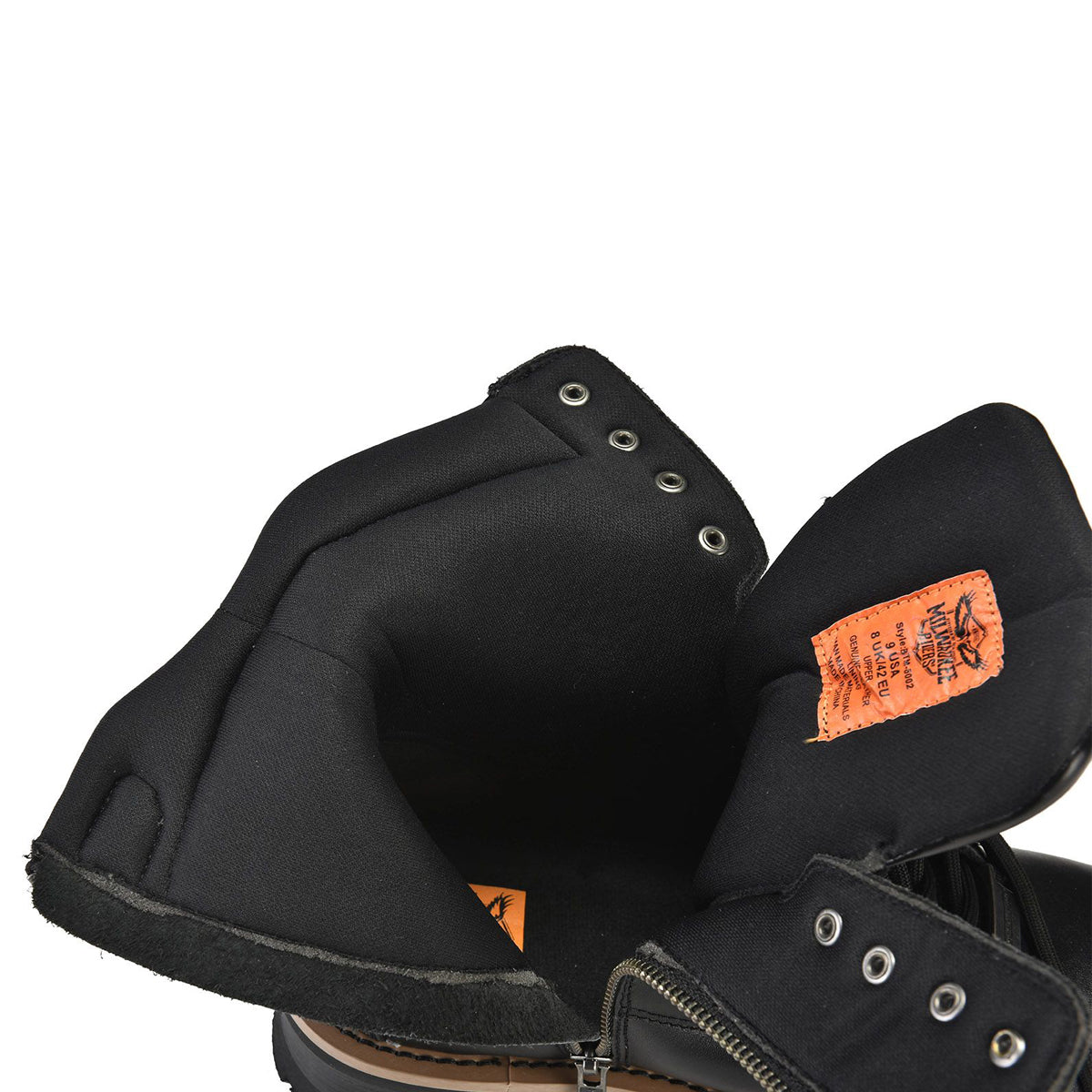 Men's Leather Motorcycle Boots Zipper And Lace-Up By Milwaukee Riders