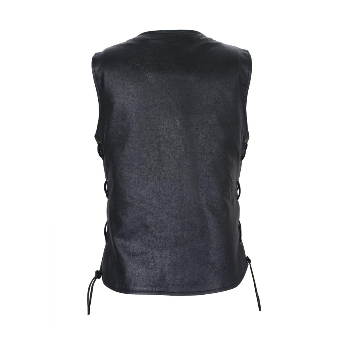 Womens Leather Vest With Concealed Carry & Side Laces