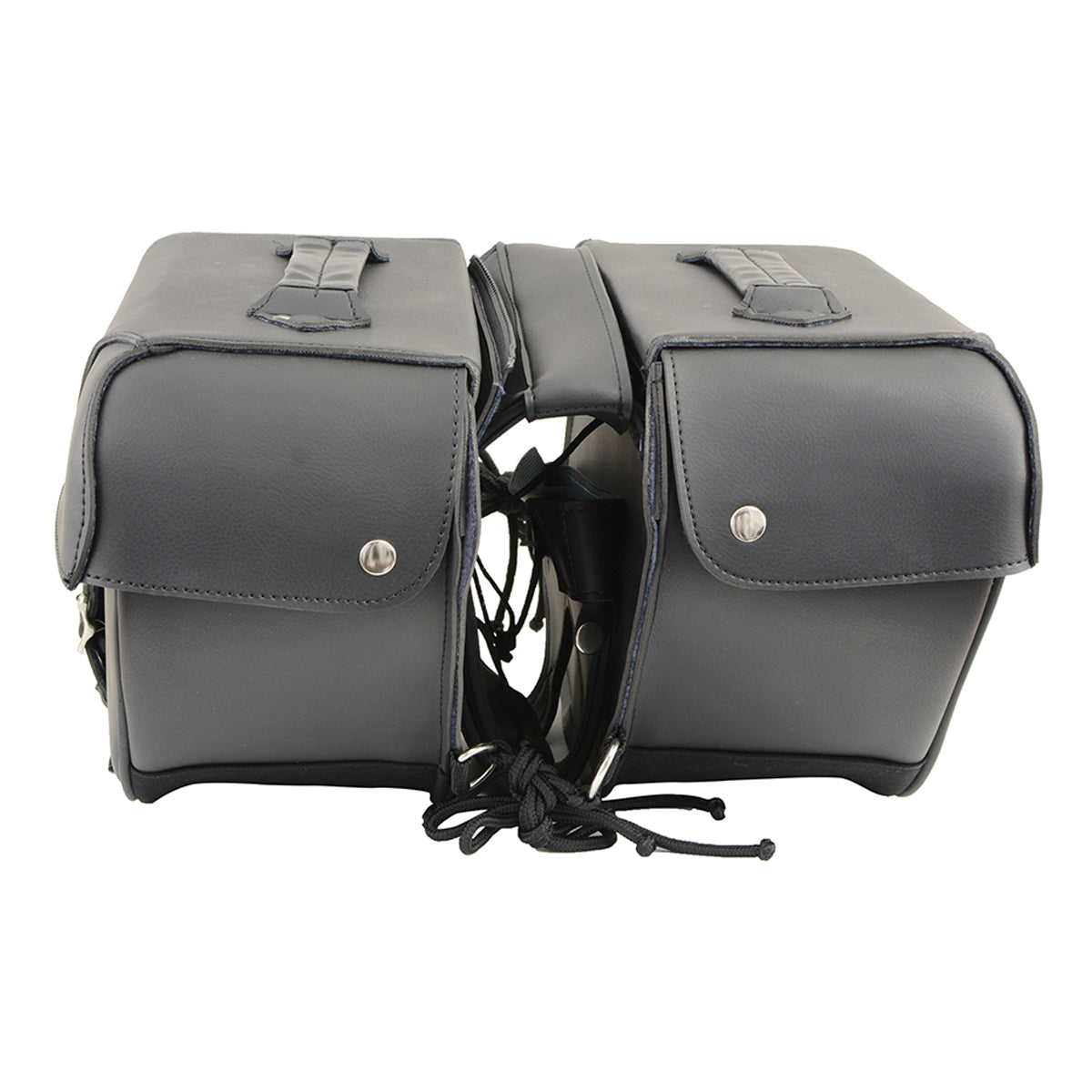 Black Medium Zip-Off PVC Slanted Throw Over Saddlebags