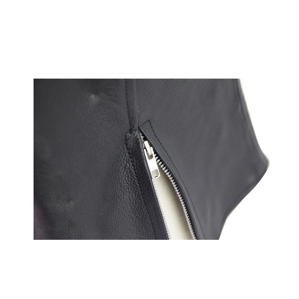 VANCE LEATHER LADIES PREMIUM NAKED LEATHER LEATHER ZIPPER VEST