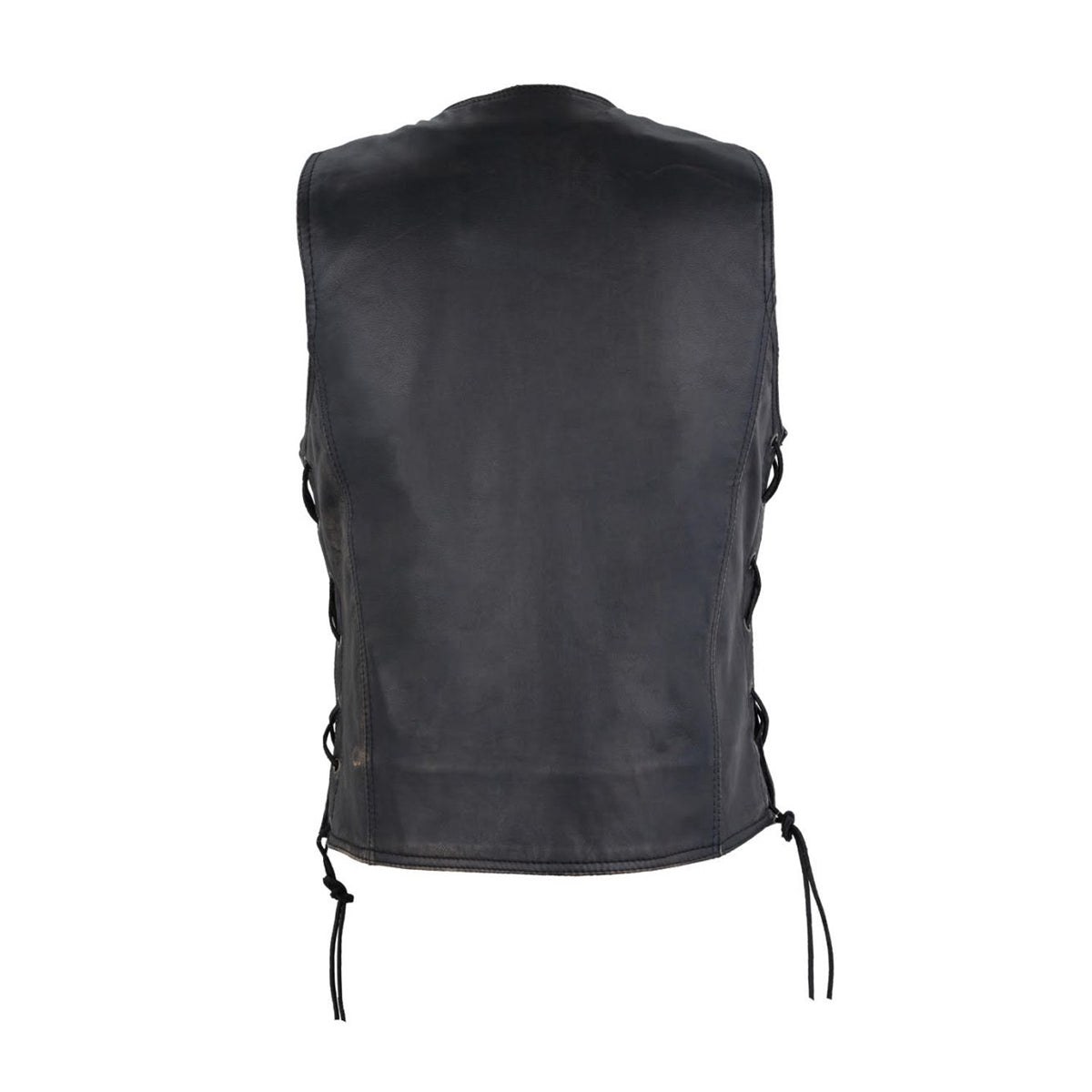 Milwaukee Riders Womens Distressed Brown Naked Cowhide Leather Vest