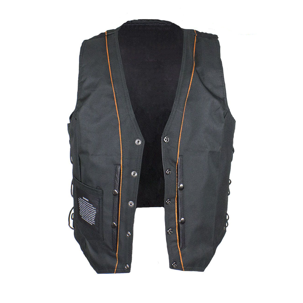 Womens Cowhide Leather Motorcycle Vest With 7 Pockets By Milwaukee Riders