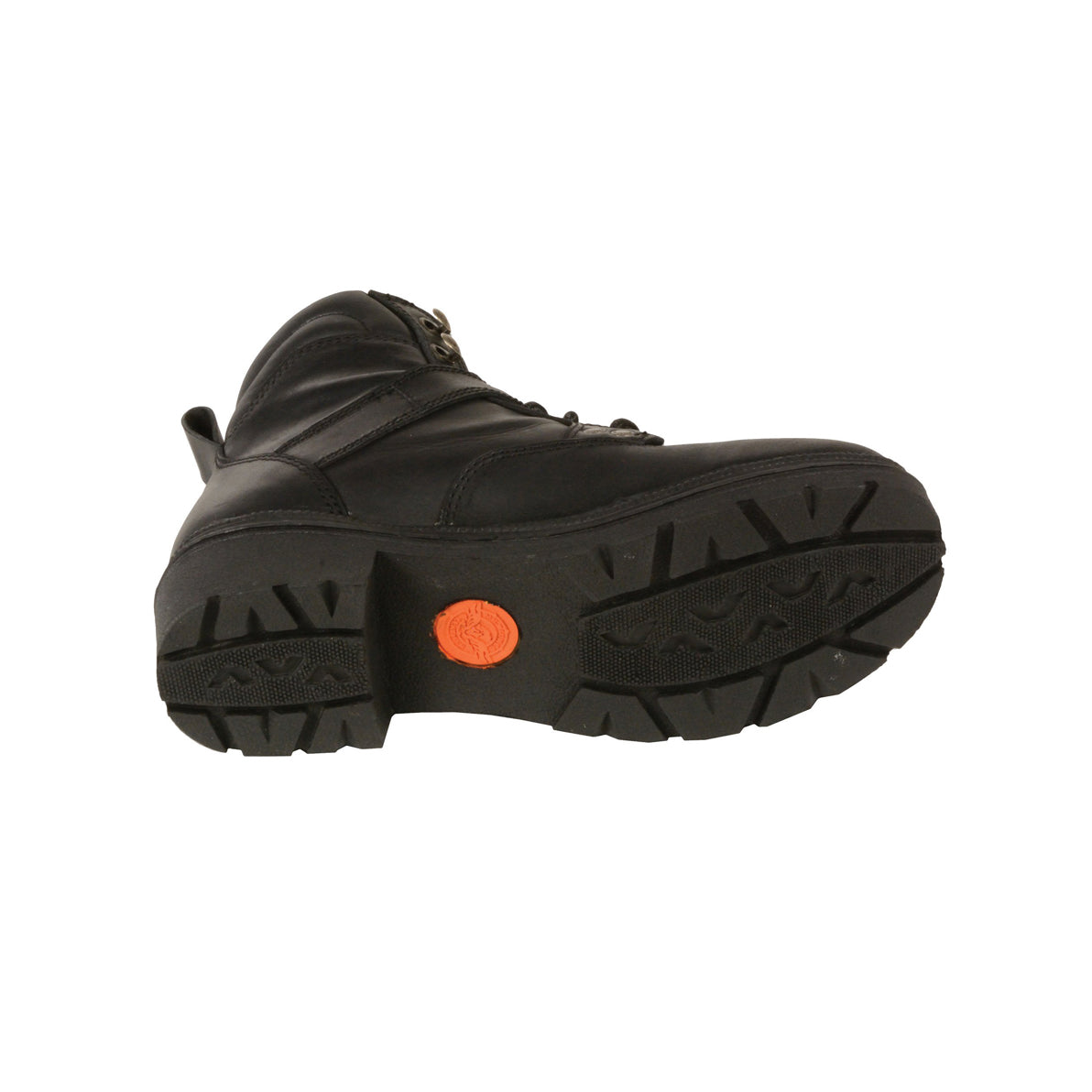 LADIES MOTORCYCLE SIDE BUCKLE PLAIN TOE BOOT