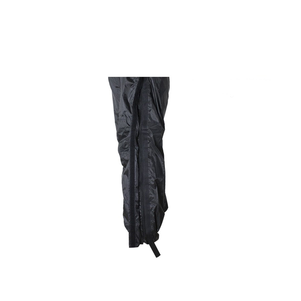 Two-Piece Black Rain Suit With Zippered Side Seams