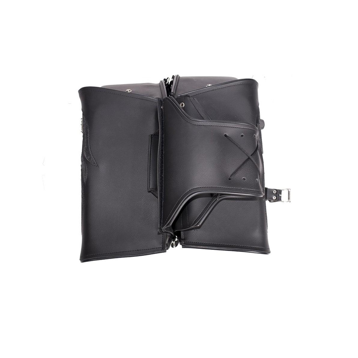 PVC Motorcycle Saddlebag with Flame