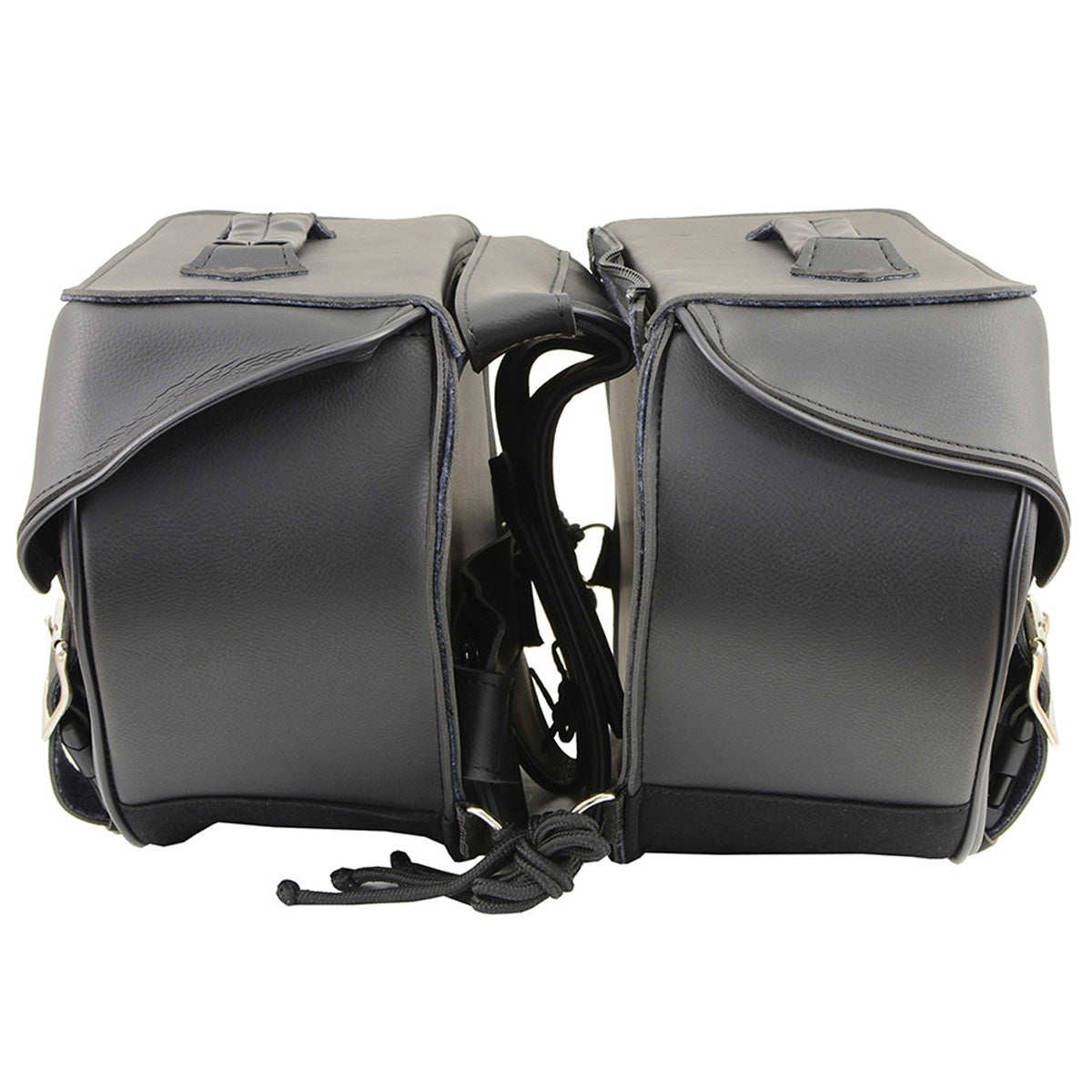 Black PVC Zip Off Medium Motorcycle Saddlebag