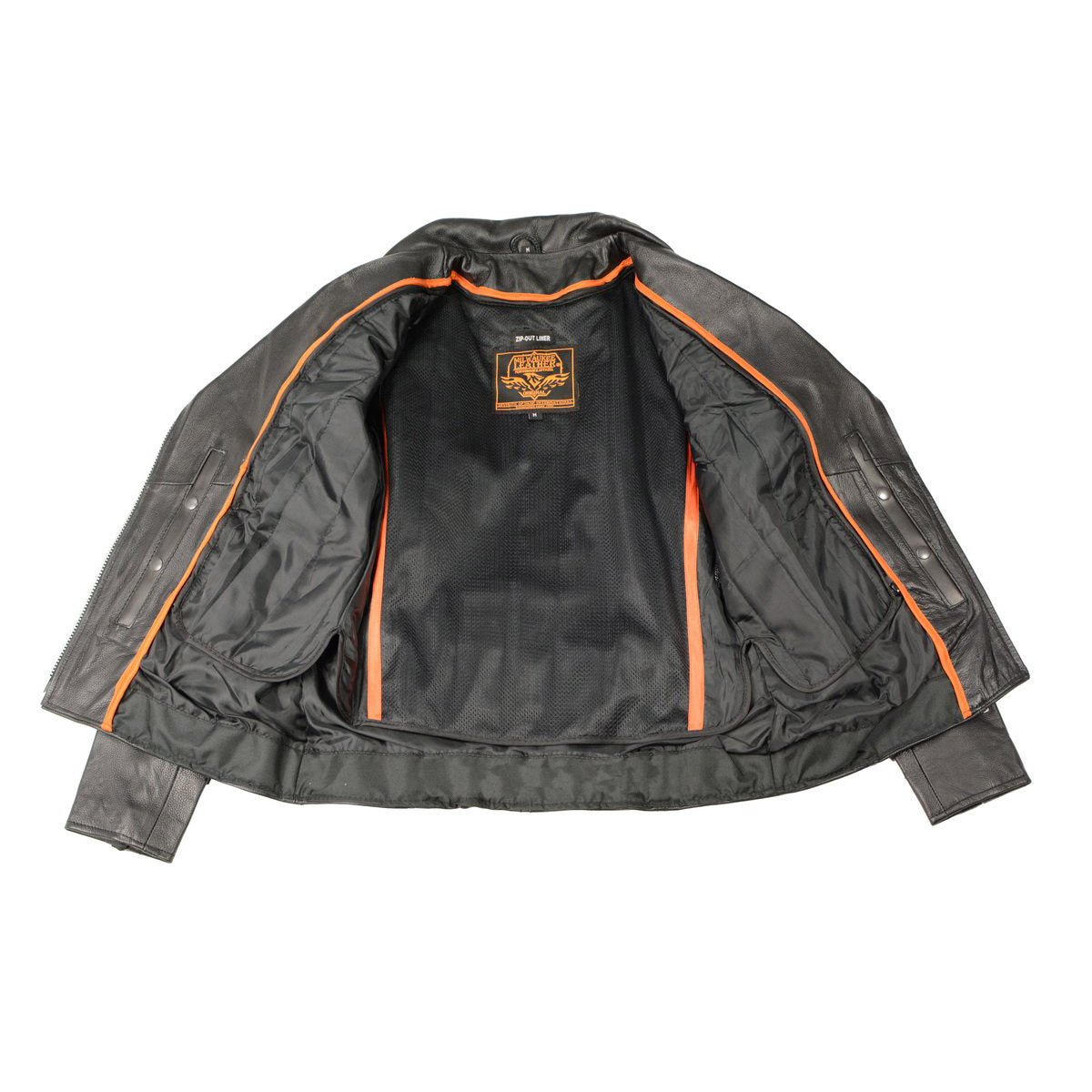 Ladies Black Braided Jacket with Studded Back and Gun Pockets