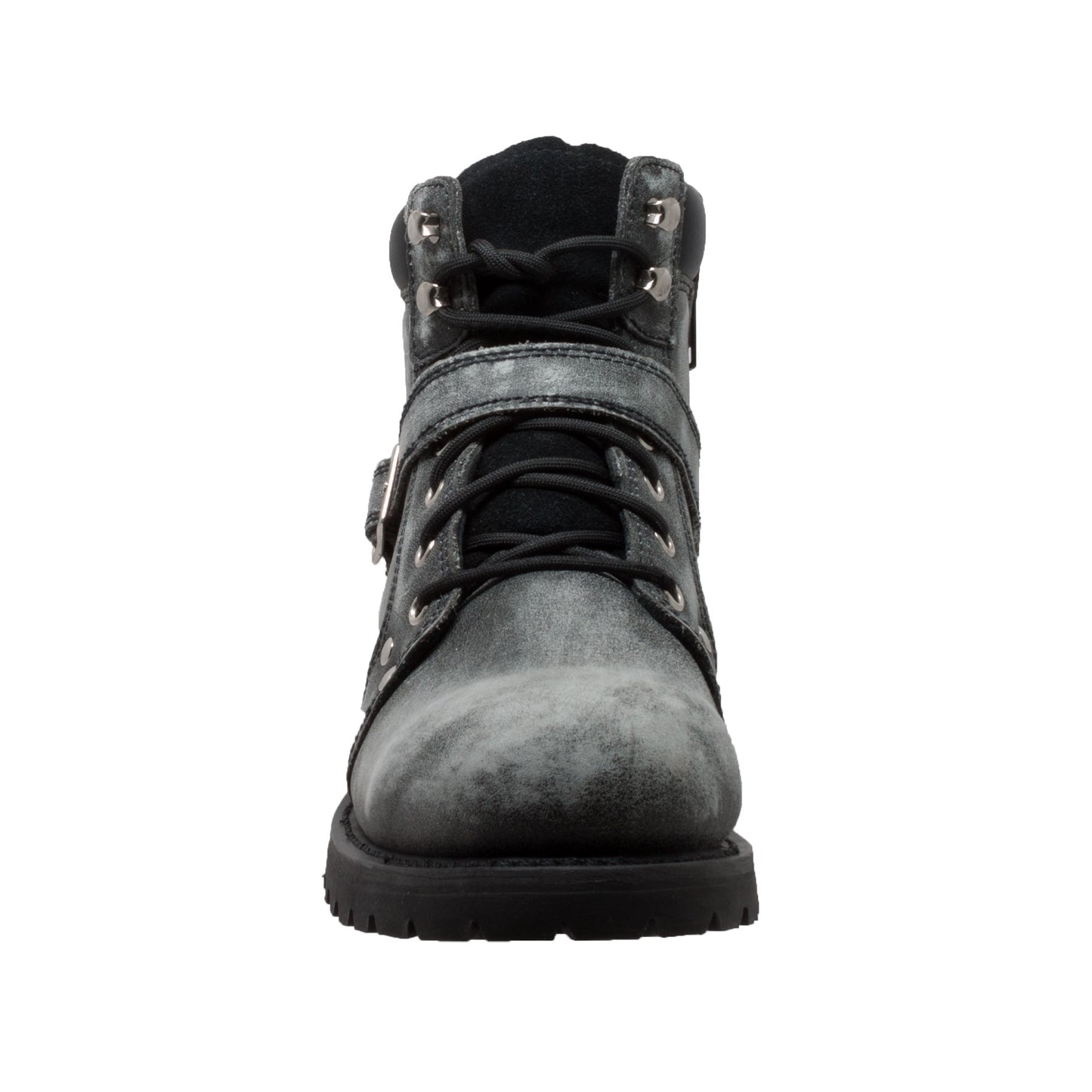 MEN'S 6" STONE WASH ZIPPER LACE BOOT DISTRESSED GREY