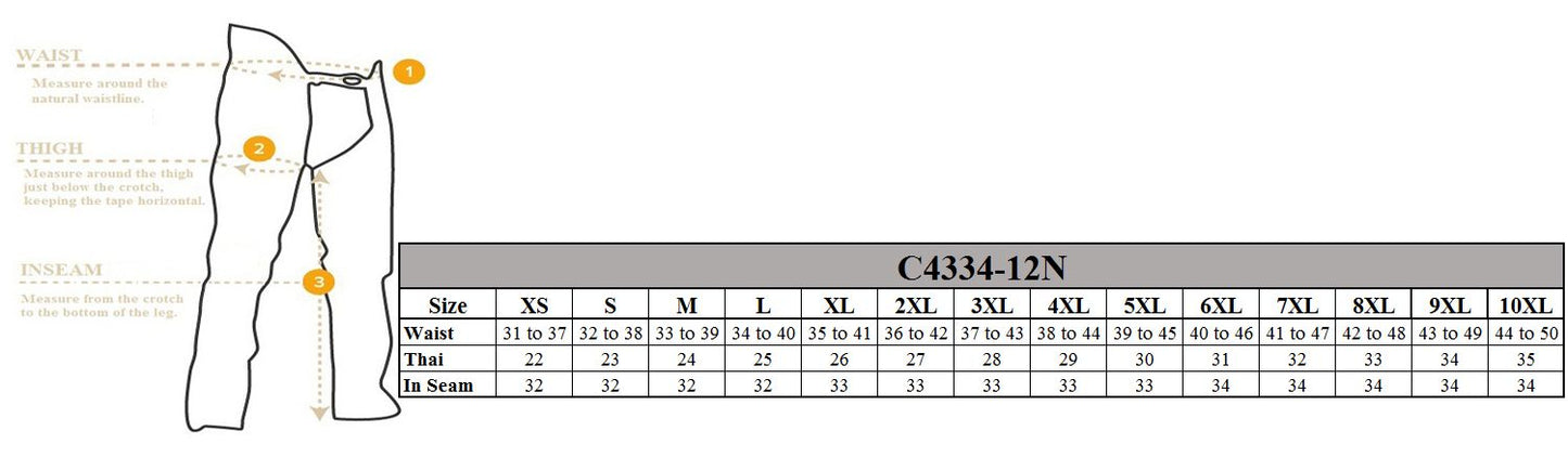 Mens Distressed Brown Leather Motorcycle Chaps