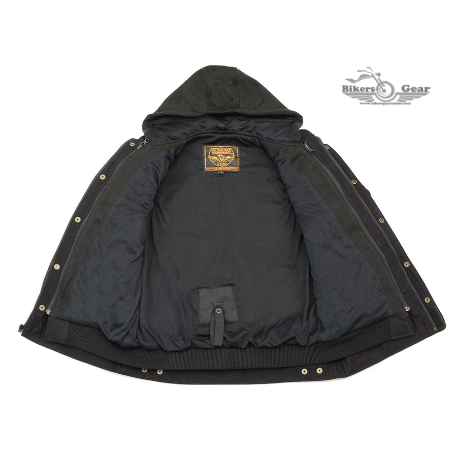Triple Option Club Style Vest with Fully Removable Hoodie Jacket