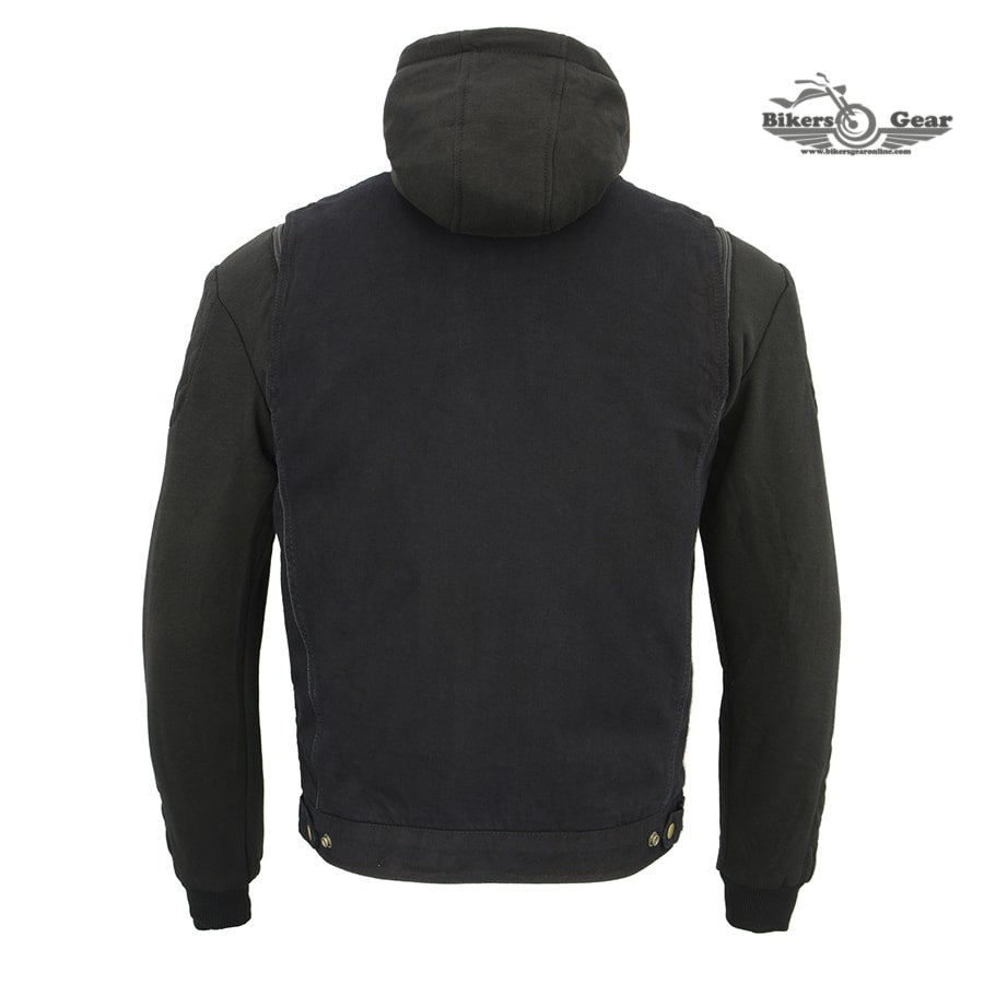 Triple Option Club Style Vest with Fully Removable Hoodie Jacket