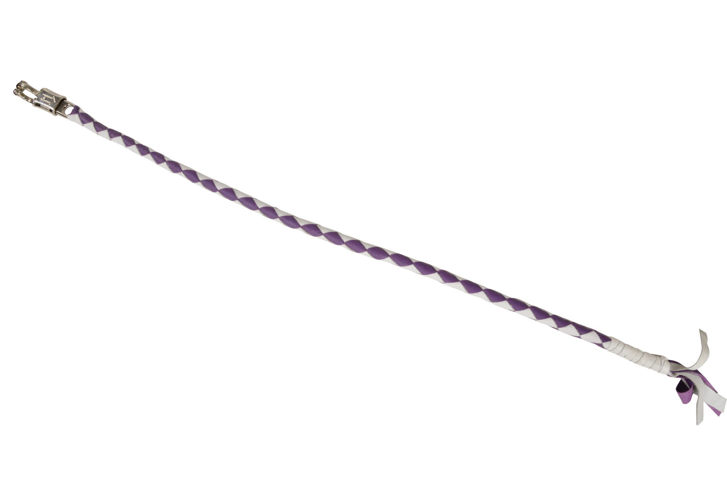 Motorcycle Biker Riding 39" White/Purple old School Get Back Leather Whip