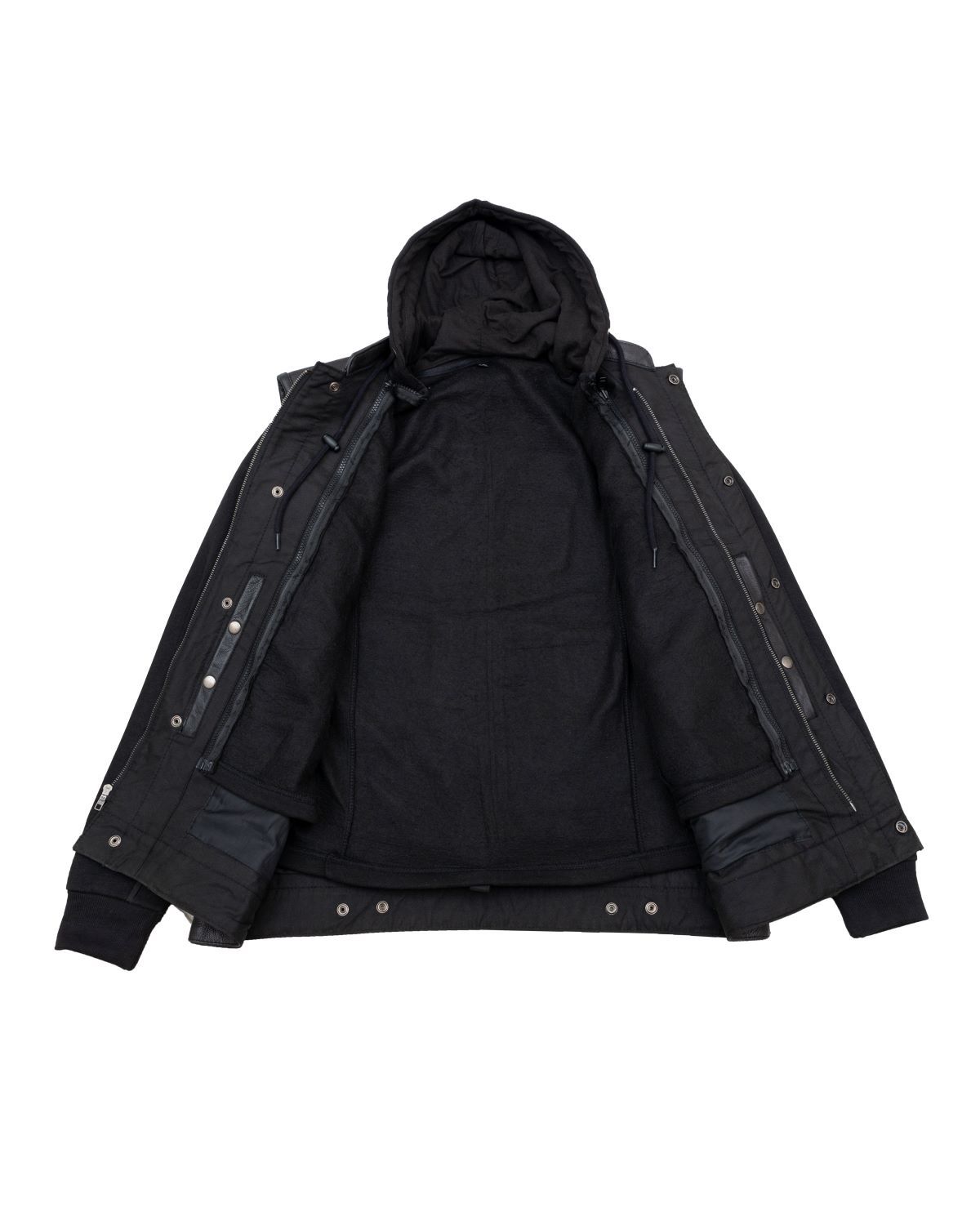 Black Concealed Carry Vest with Removable Black Removable Hoodie