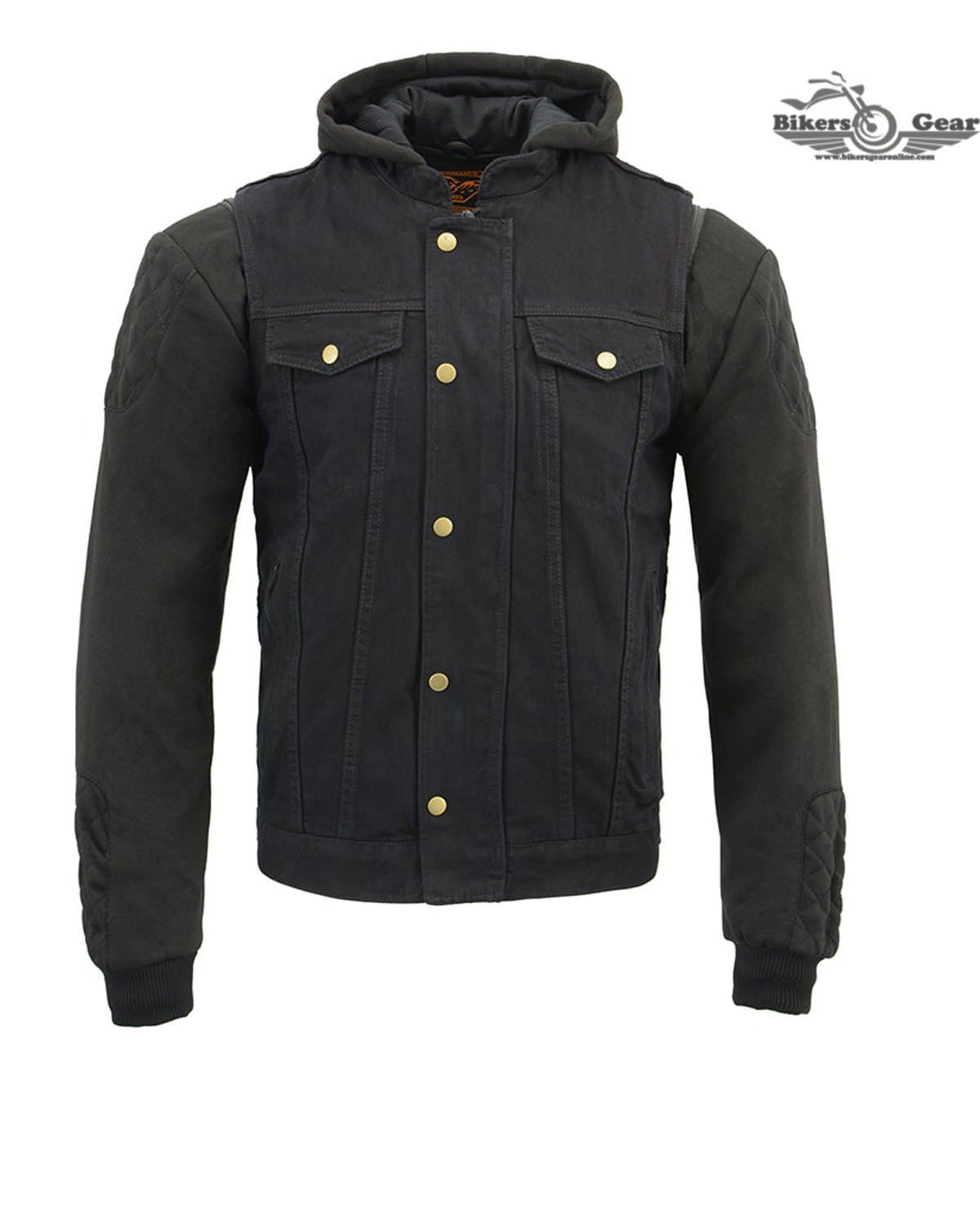 Triple Option Club Style Vest with Fully Removable Hoodie Jacket