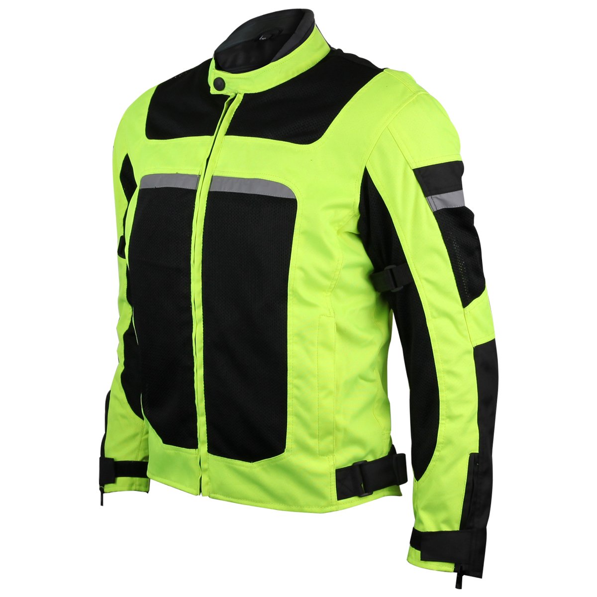 ADVANCED 3-SEASON MESH/TEXTILE CE ARMOR MOTORCYCLE JACKET (GREEN)