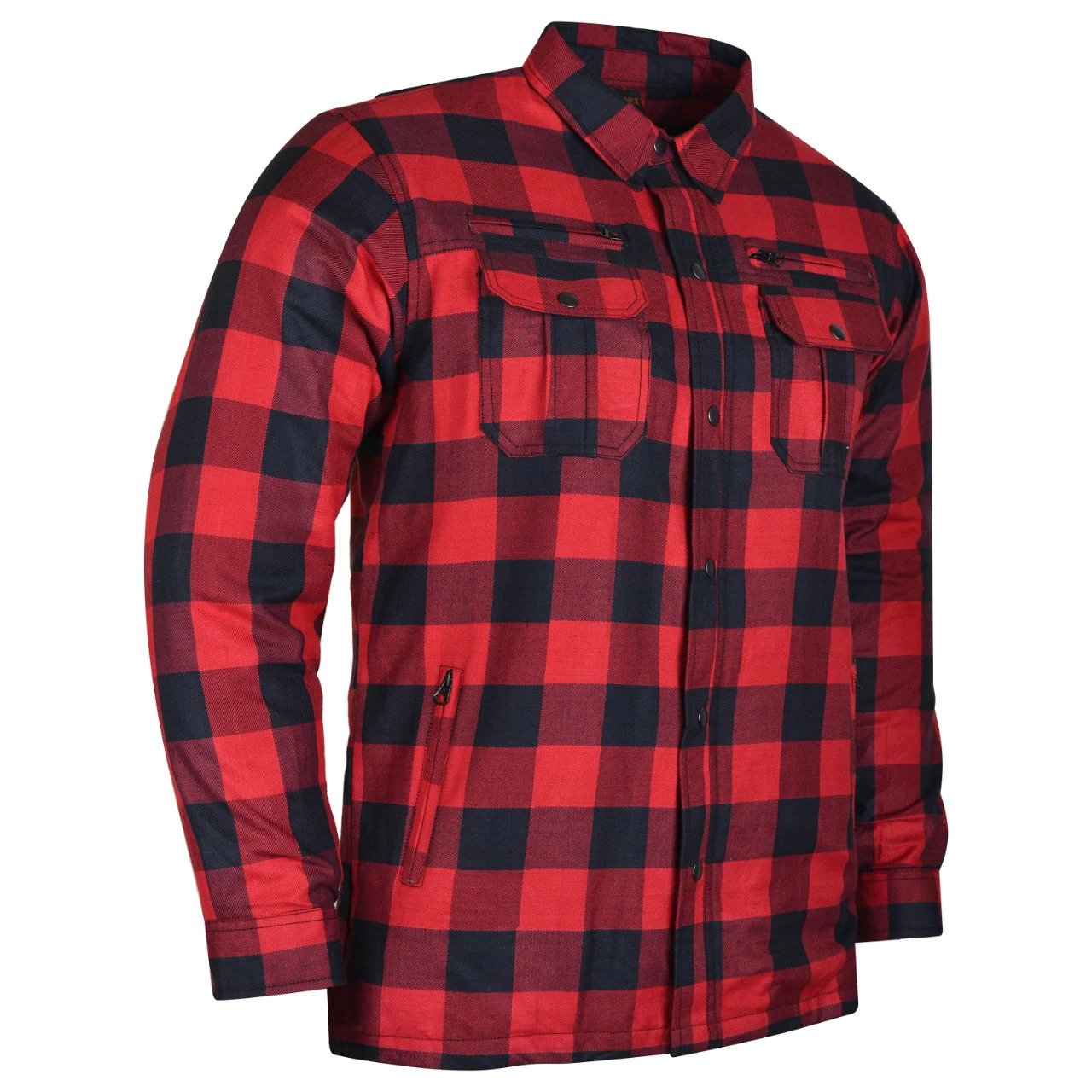 Men's Riding Flannel Shirts W/ Waterproof Zippers & Optional C.E. Armor (Available in 6 colors)