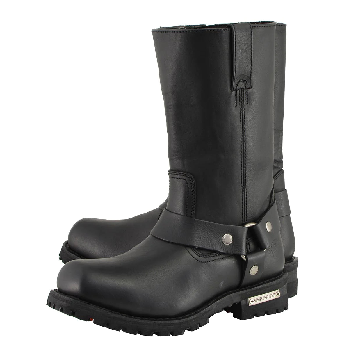 Men's Black 11-Inch Classic Square Toe Harness Boots