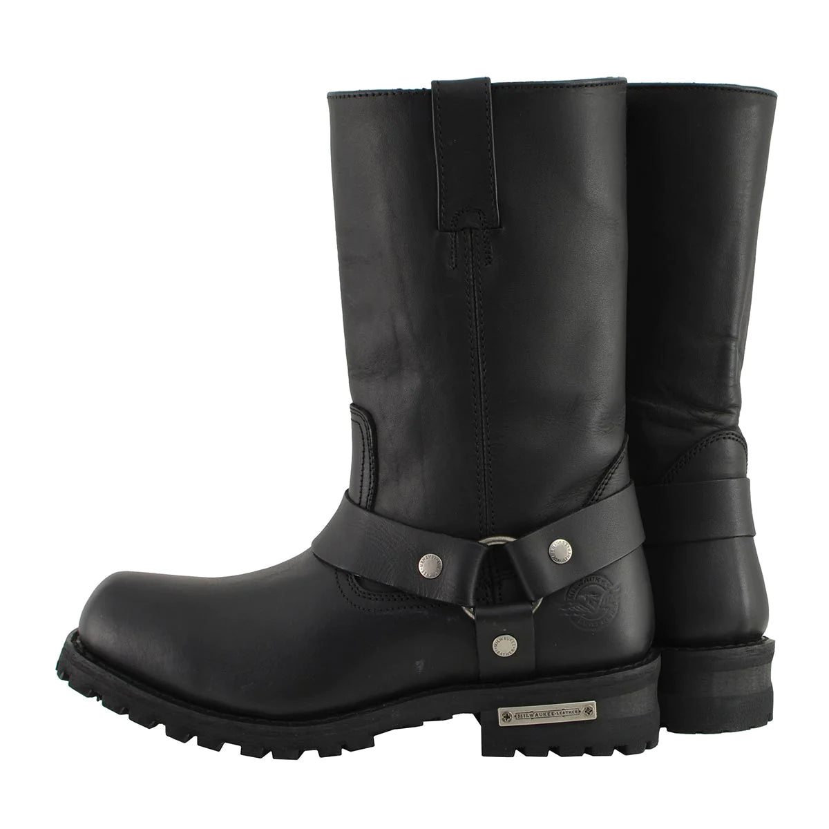 Men's Black 11-inch Classic Square Toe Harness Boots