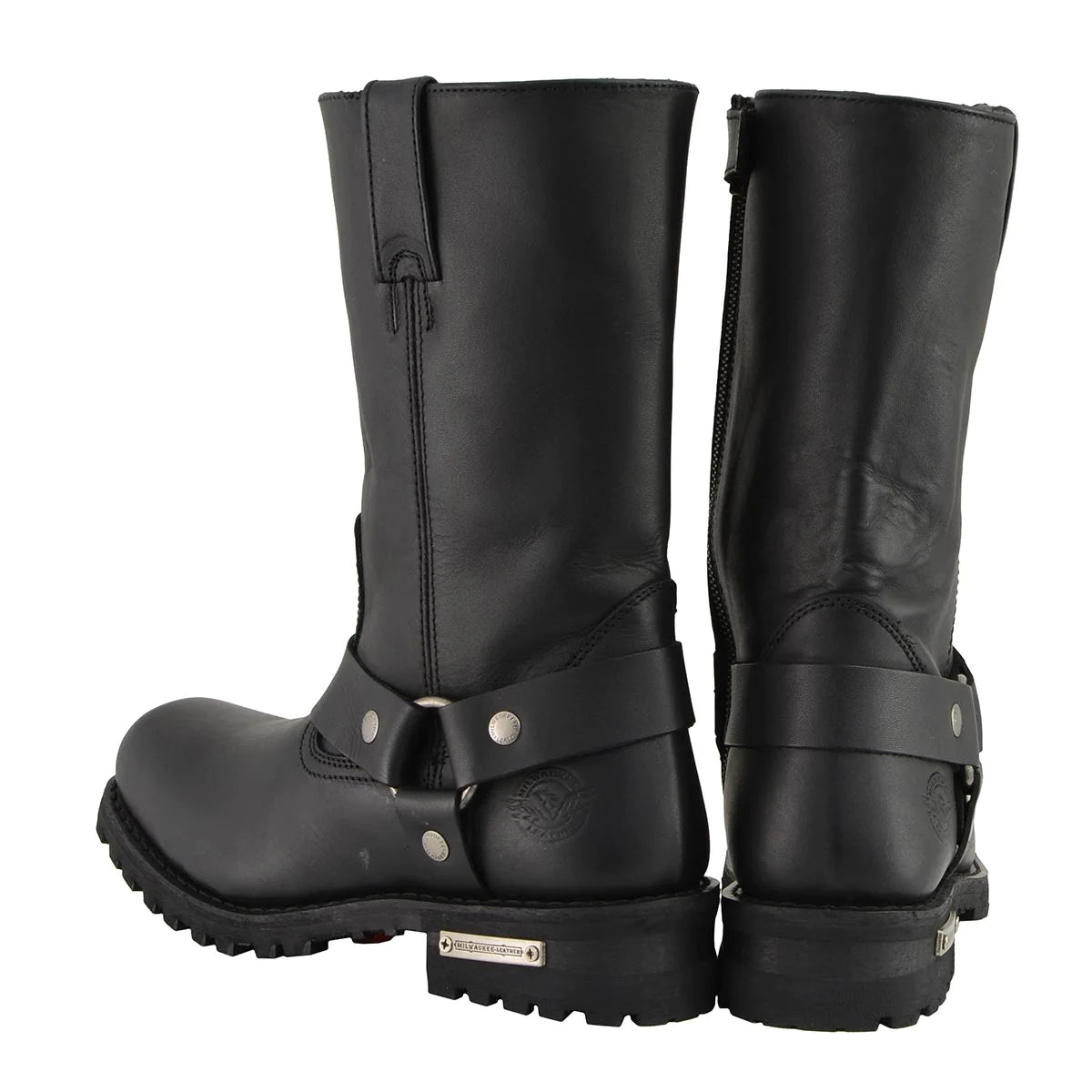 Men's Black 11-inch Classic Square Toe Harness Boots