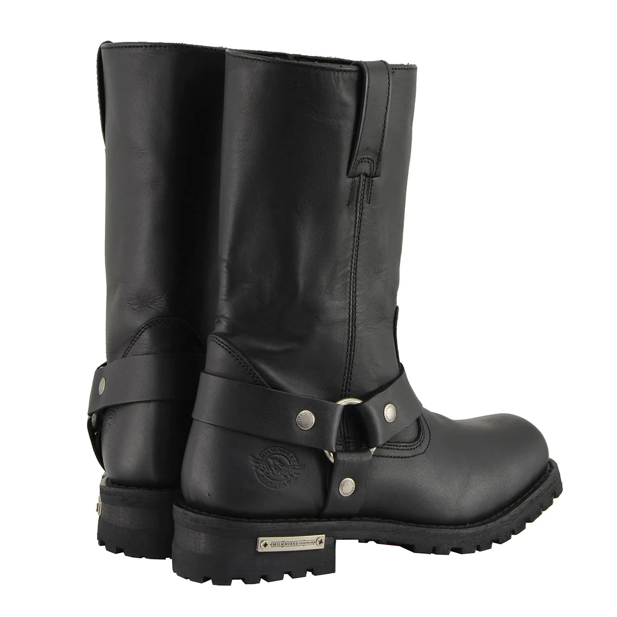 Men's Black 11-inch Classic Square Toe Harness Boots