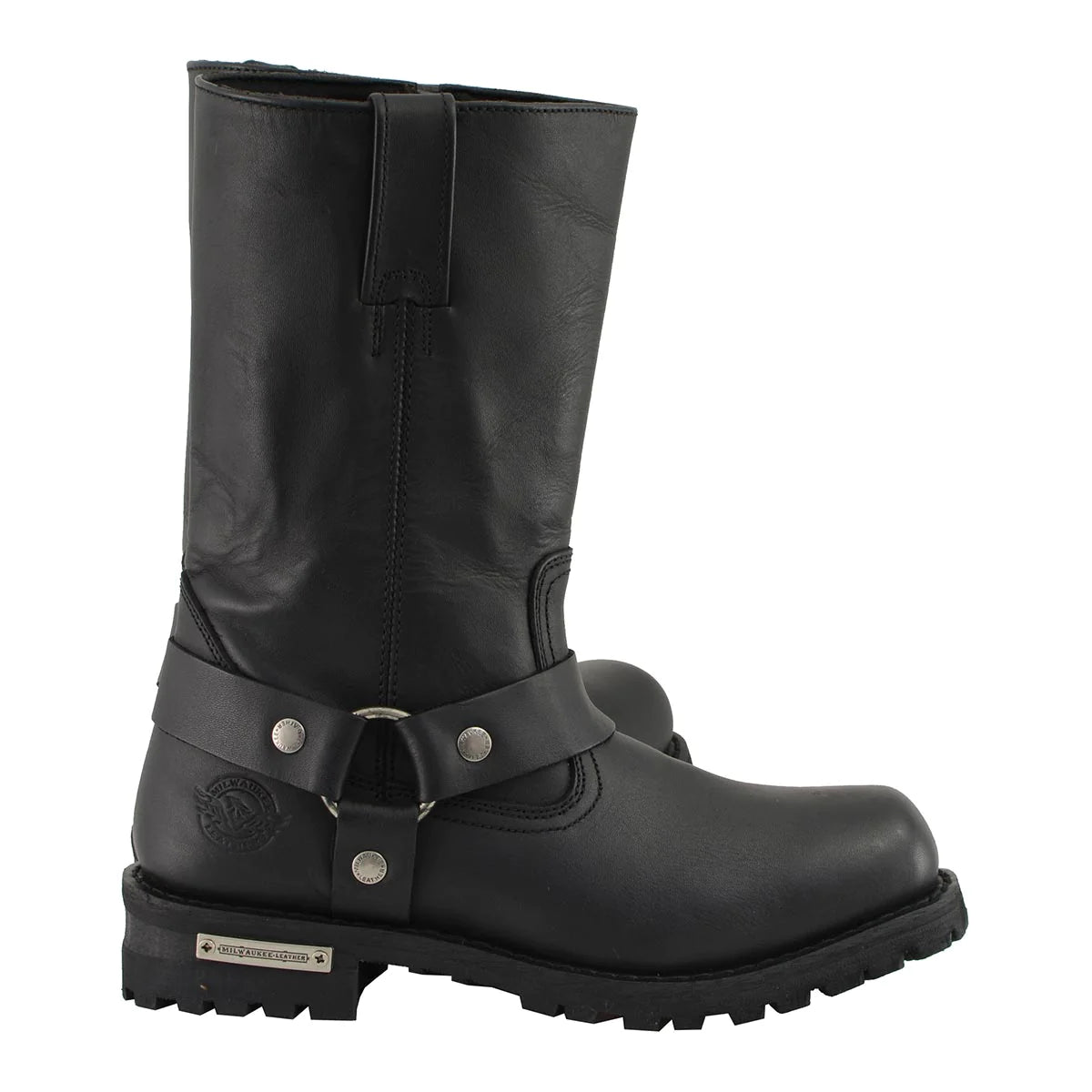 Men's Black 11-inch Classic Square Toe Harness Boots