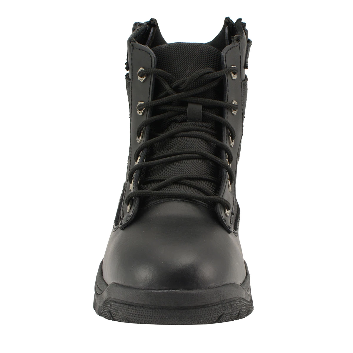Milwaukee Leather MBM9011 Mens 6 inch Leather Tactical Lace-Up Boots with Side Zipper Entry
