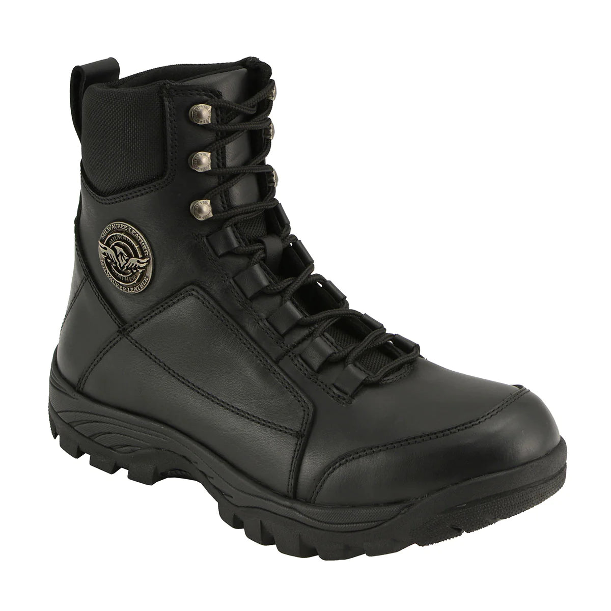 Men’s Black 'Tactical' Lace-Up Leather Boots