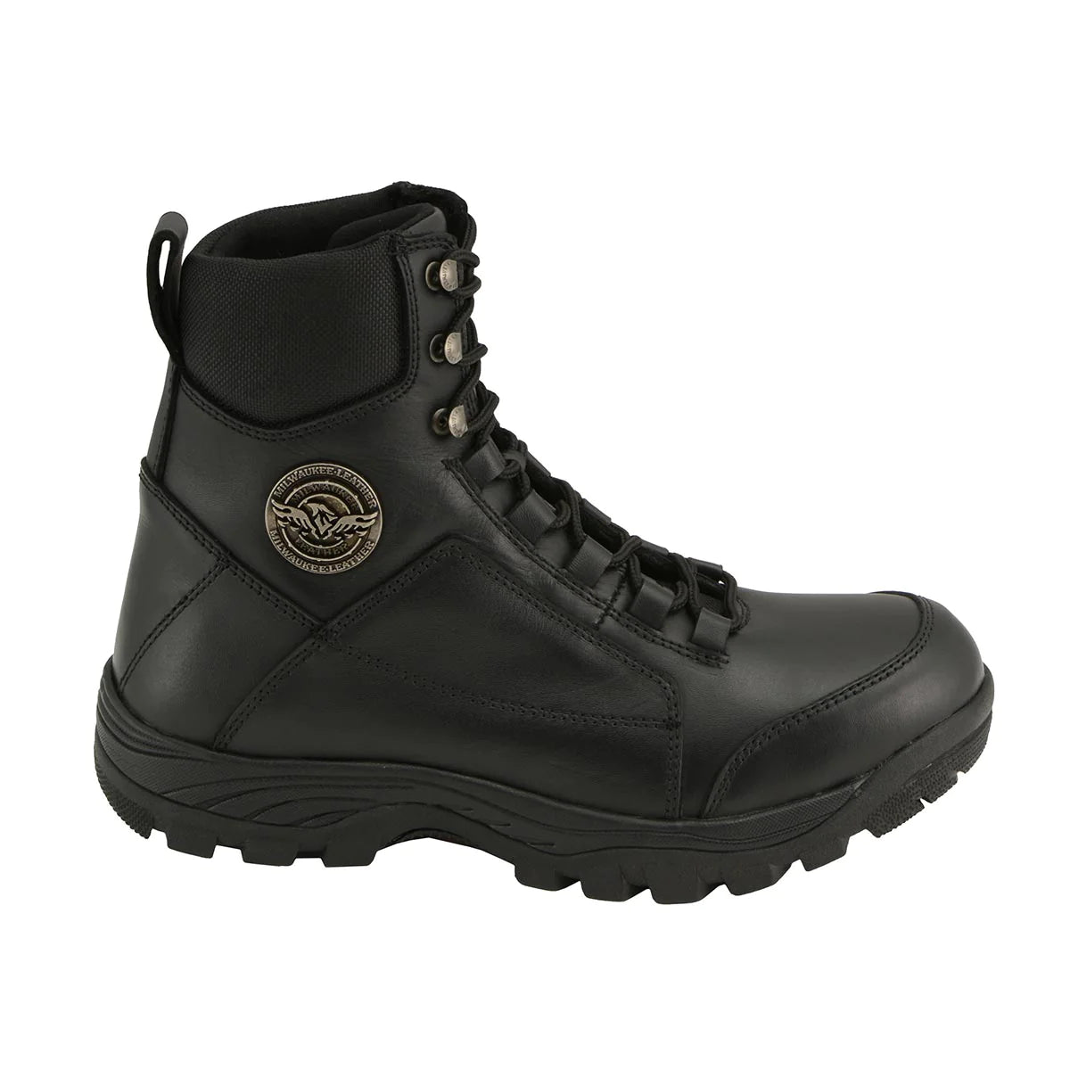 Men’s Black 'Tactical' Lace-Up Leather Boots