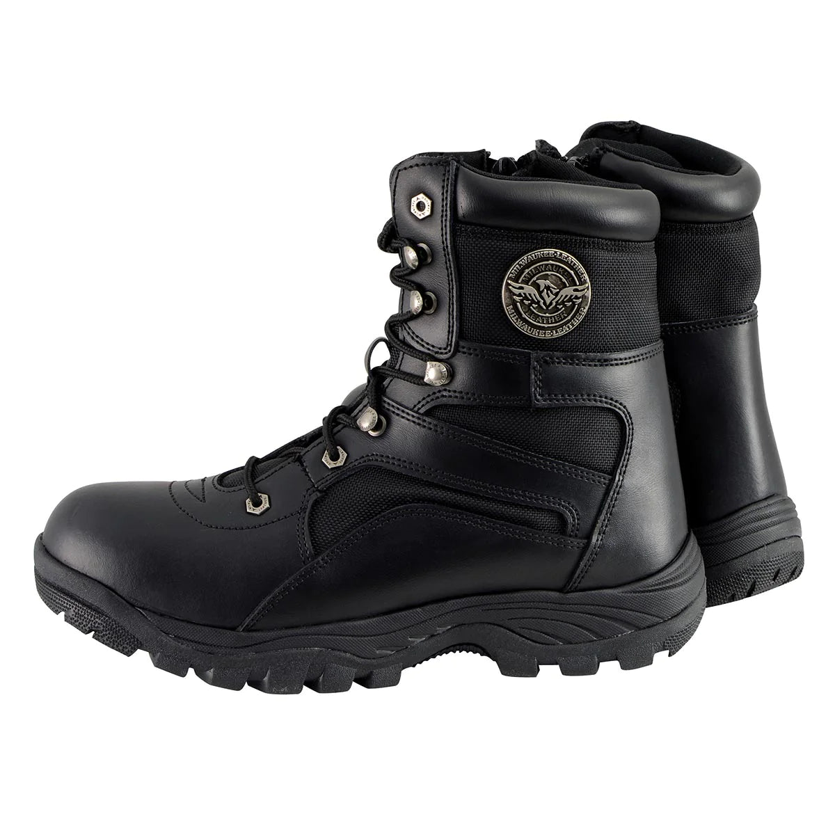 Men's 9-Inch Black Tactical Lace to Toe Leather Boots