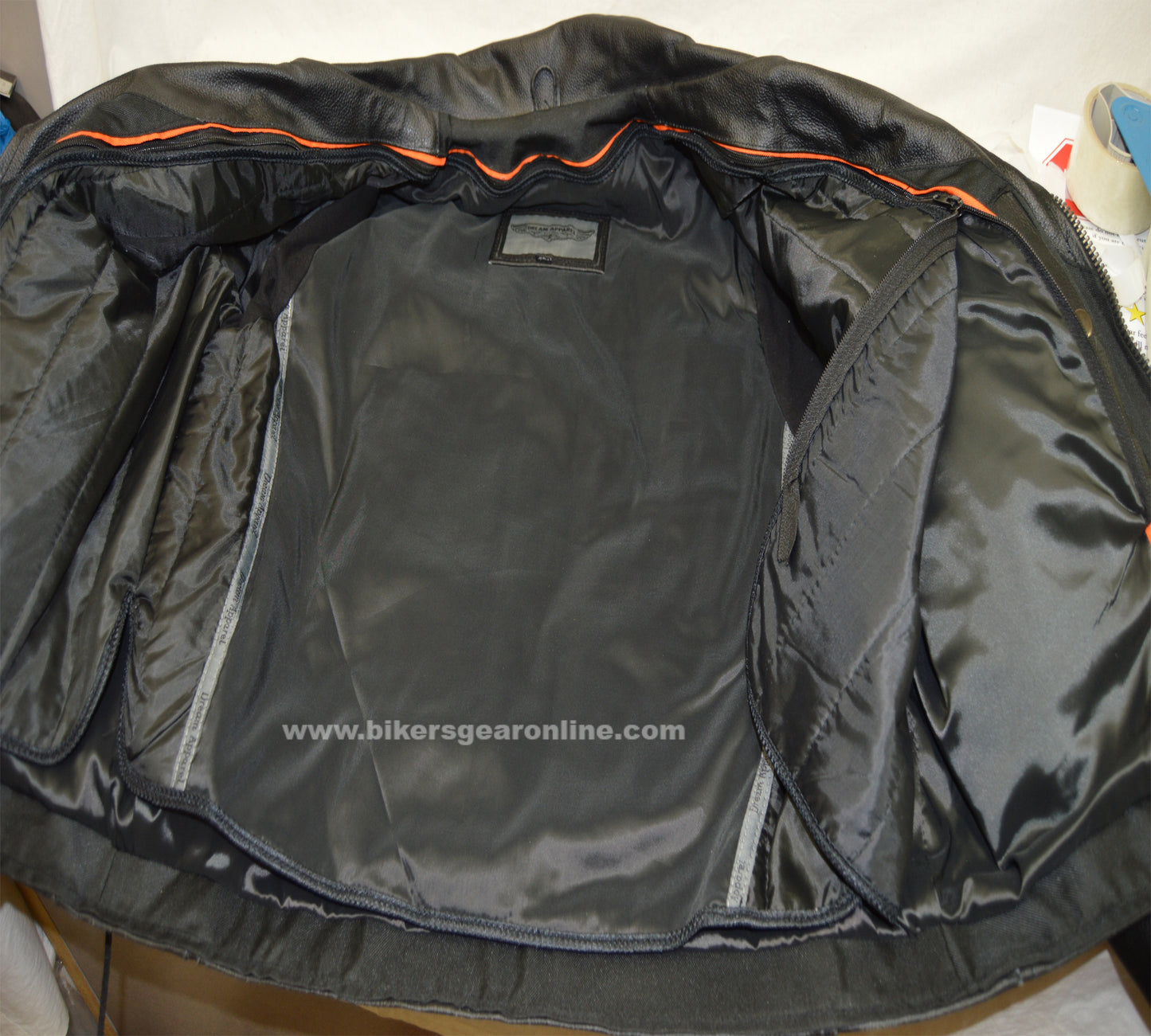 Mens Motorcycle Leather jacket with lace