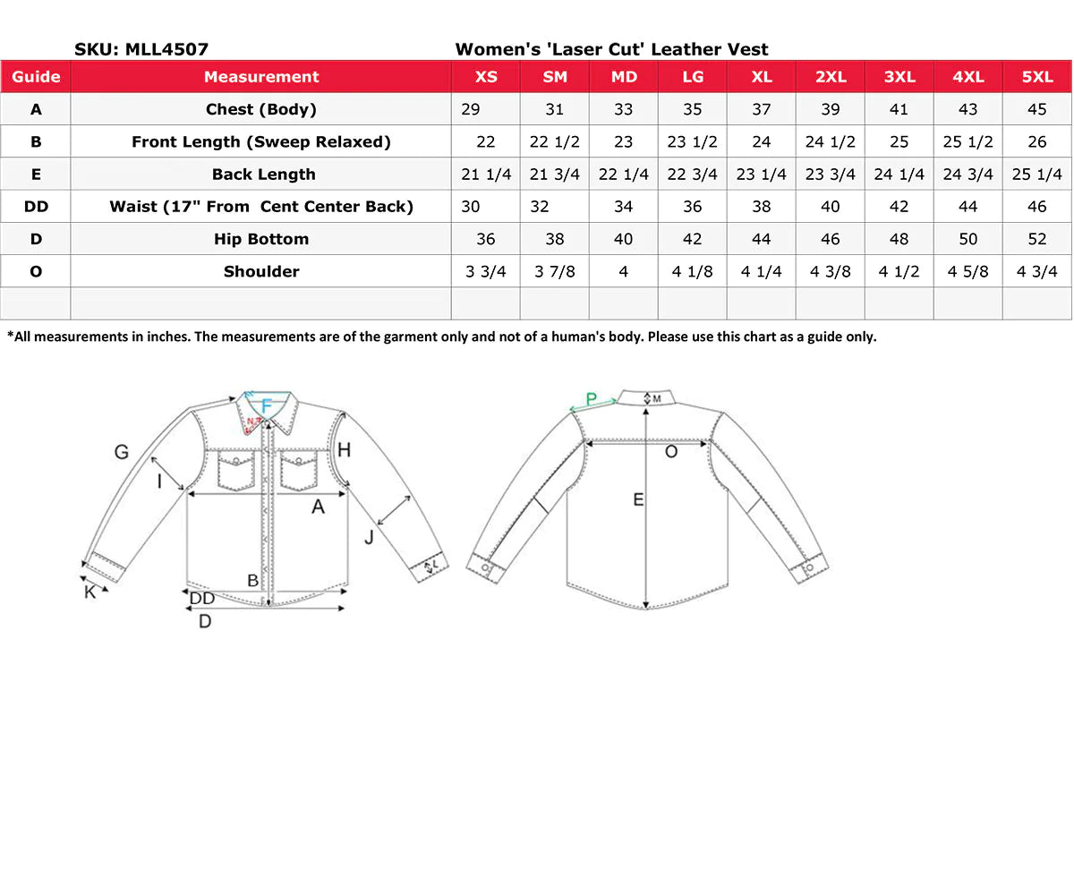 Milwaukee Leather MLL4507 Women's 'Laser Cut' Distressed Black and Grey Scuba Style Vest