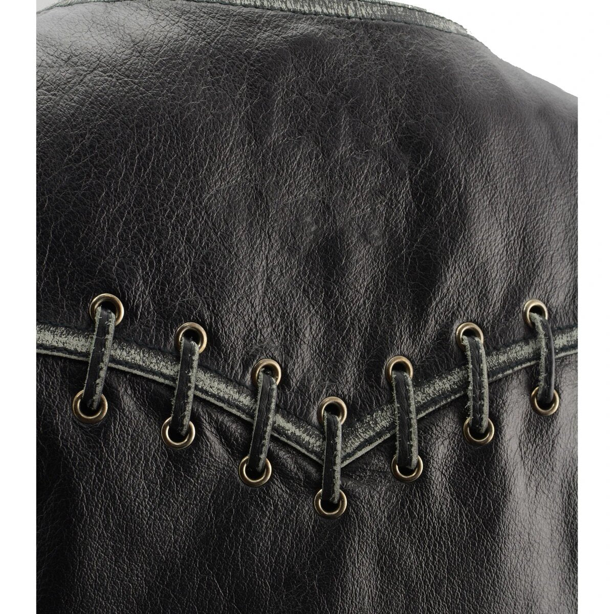 Milwaukee Leather MLL4526 Women's Distressed Grey Leather Vest