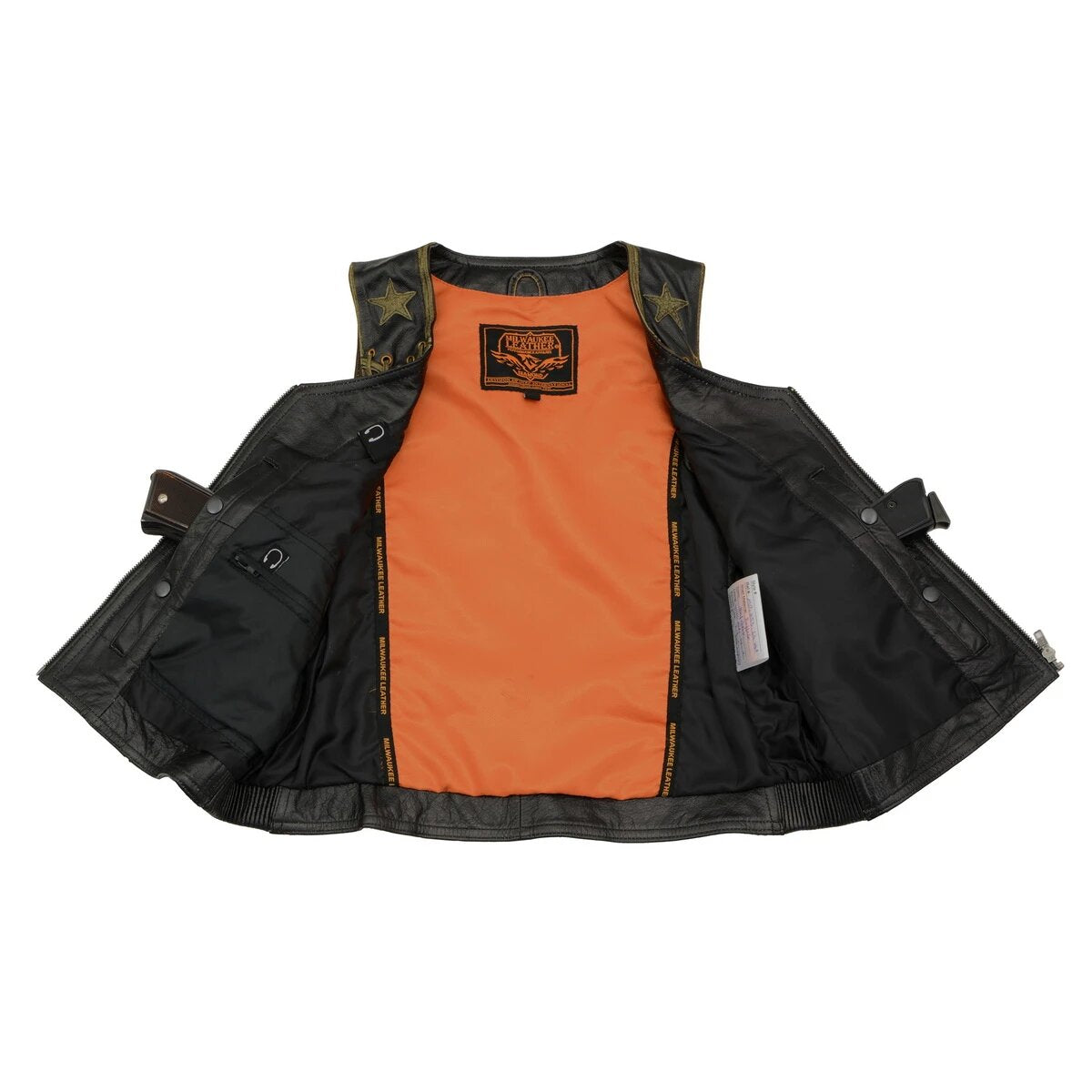 Milwaukee Leather MLL4527 Women's Distressed Brown Leather Vest