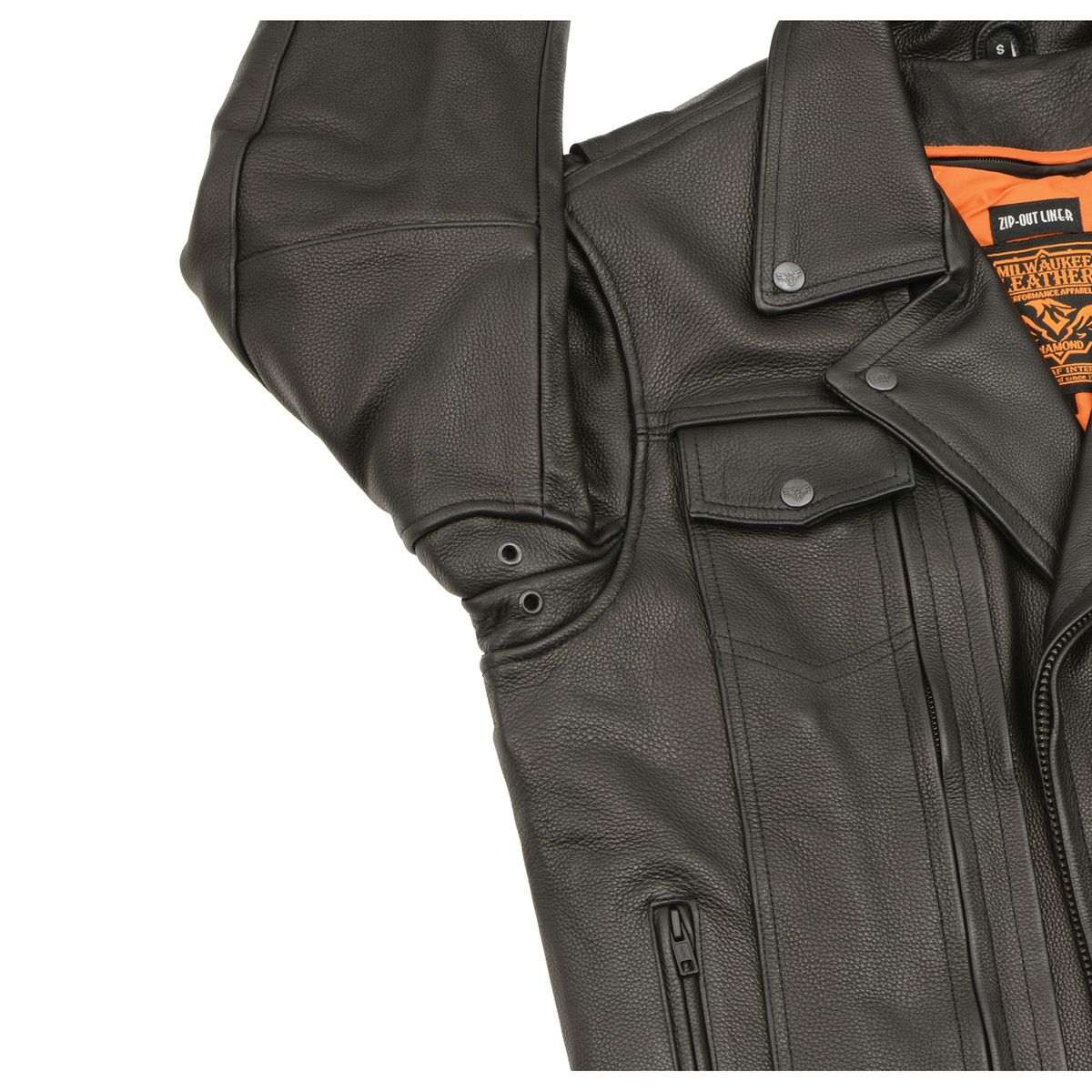 Men's Pistol Pete Vented Black Leather Cruiser Jacket