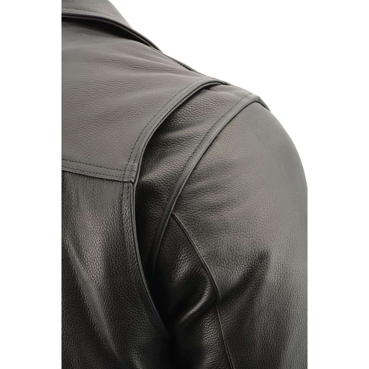Men's Pistol Pete Vented Black Leather Cruiser Jacket