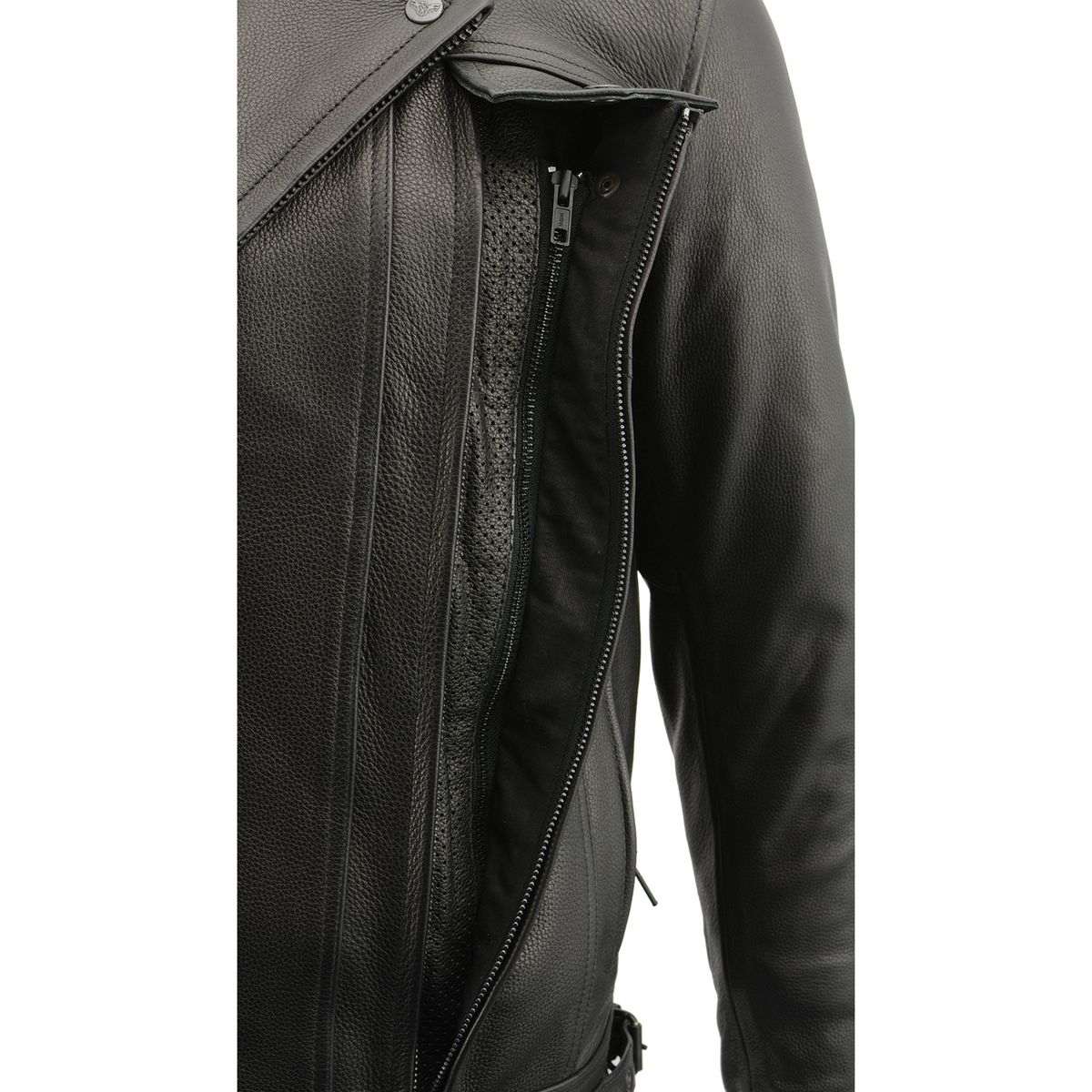 Men's Pistol Pete Vented Black Leather Cruiser Jacket