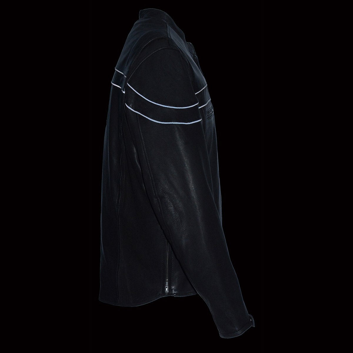 Men's ‘Crossover’ Black Leather Lightweight MC Jacket